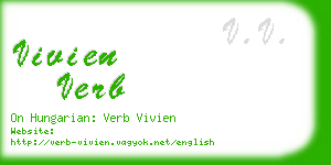 vivien verb business card